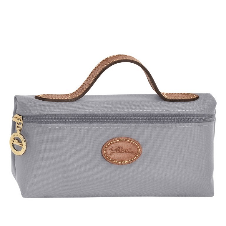 Kosmetiktasche Le Pliage Pochette Anthra, Farbe: grau, Marke: Longchamp, EAN: 3597922017744, Abmessungen in cm: 19x10x6, Bild 1 von 1