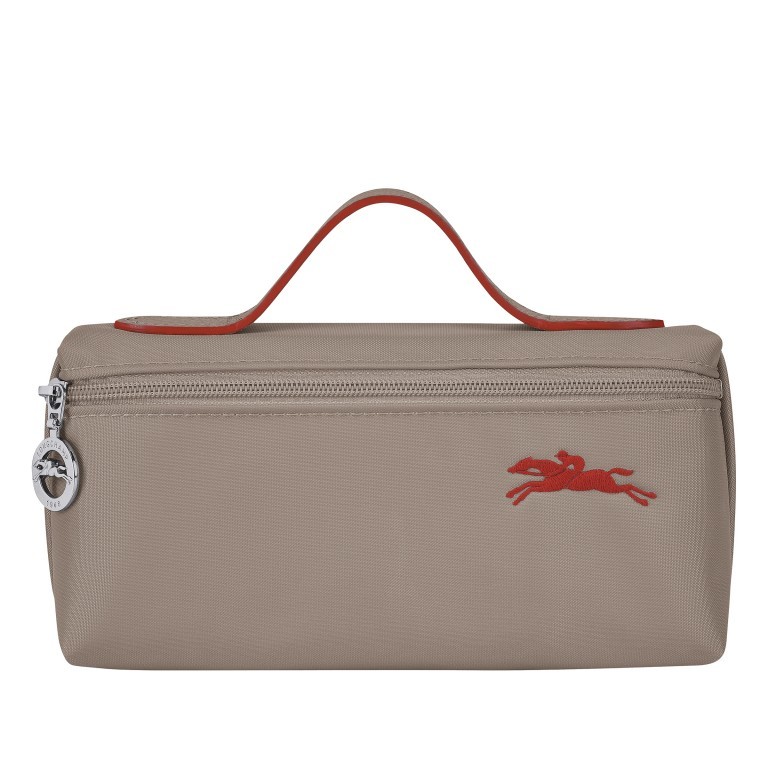 Kosmetiktasche Le Pliage Club Pochette Brown, Farbe: taupe/khaki, Marke: Longchamp, EAN: 3597922048120, Abmessungen in cm: 18x11x7, Bild 1 von 3