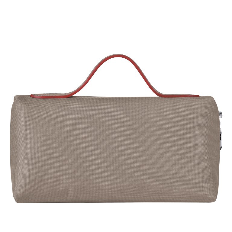 Kosmetiktasche Le Pliage Club Pochette Brown, Farbe: taupe/khaki, Marke: Longchamp, EAN: 3597922048120, Abmessungen in cm: 18x11x7, Bild 3 von 3