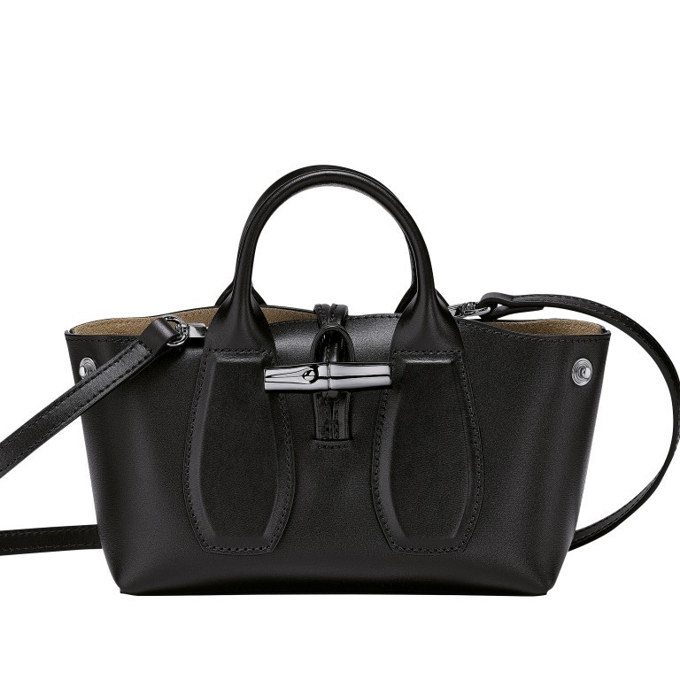 Handtasche Roseau Handtasche XS Schwarz, Farbe: schwarz, Marke: Longchamp, EAN: 3597921944126, Abmessungen in cm: 22x12x8, Bild 2 von 4