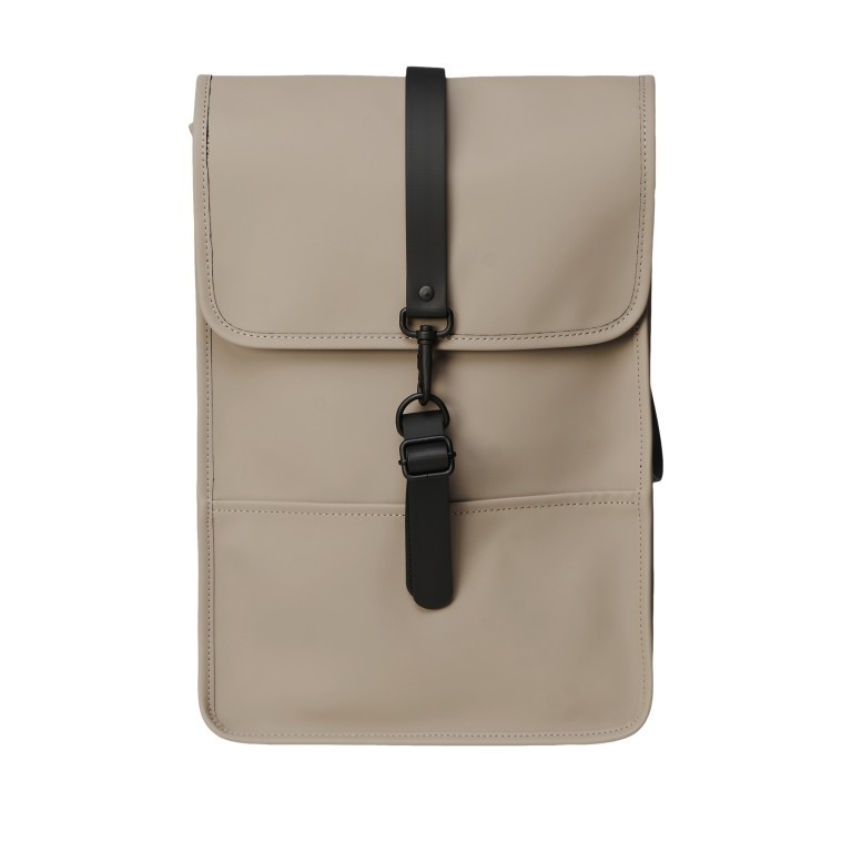 Rucksack Backpack Mini Taupe, Farbe: taupe/khaki, Marke: Rains, EAN: 5711747469603, Abmessungen in cm: 27x39x8, Bild 1 von 5