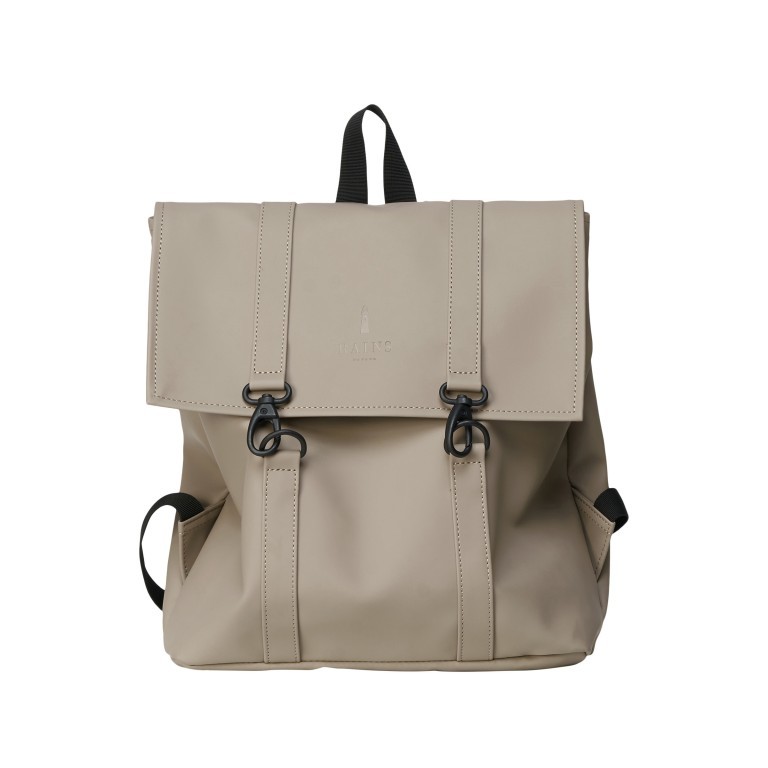 Rucksack MSN Mini Taupe, Farbe: taupe/khaki, Marke: Rains, EAN: 5711747469856, Abmessungen in cm: 30.5x34.5x12, Bild 1 von 5