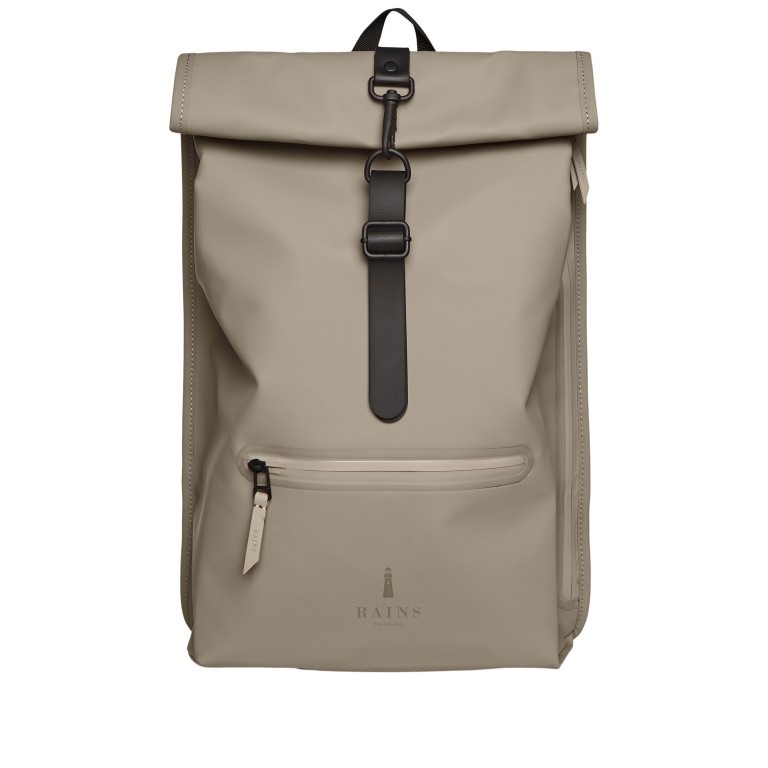 Rucksack Rolltop Taupe, Farbe: taupe/khaki, Marke: Rains, EAN: 5711747469702, Bild 1 von 5