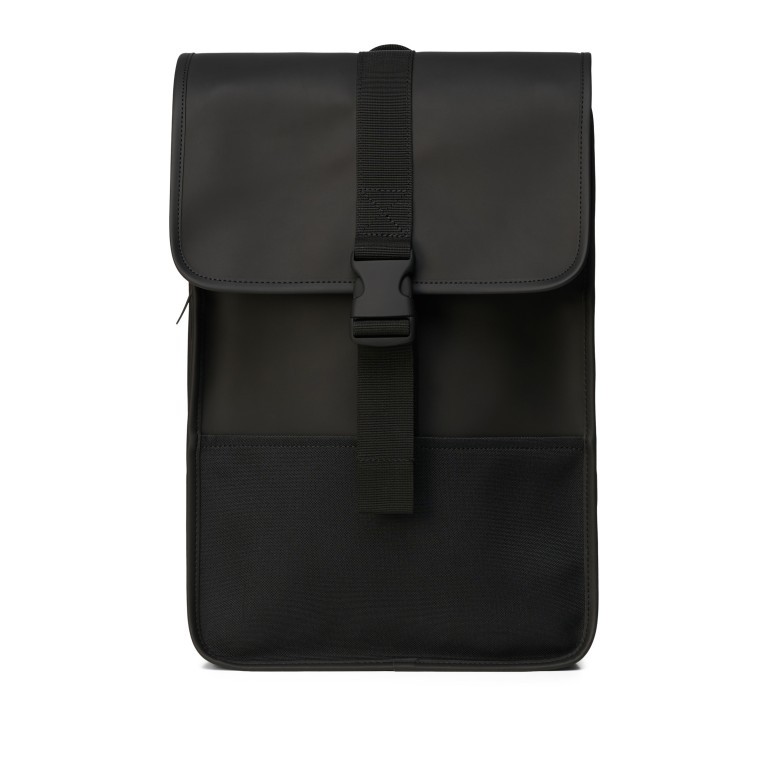 Rucksack Buckle Backpack Mini Black, Farbe: schwarz, Marke: Rains, EAN: 5711747472337, Abmessungen in cm: 29x42x8, Bild 1 von 5