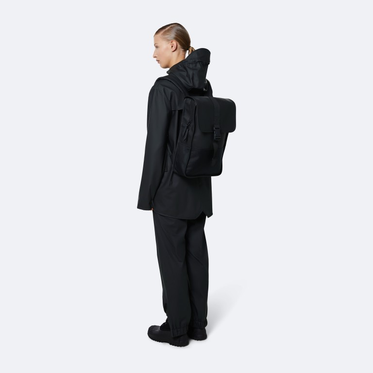 Rucksack Buckle Backpack Mini Black, Farbe: schwarz, Marke: Rains, EAN: 5711747472337, Abmessungen in cm: 29x42x8, Bild 3 von 5