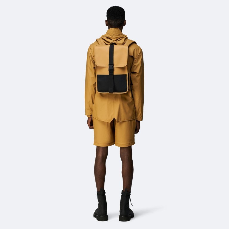 Rucksack Buckle Backpack Mini Khaki, Farbe: taupe/khaki, Marke: Rains, EAN: 5711747472351, Abmessungen in cm: 29x42x8, Bild 3 von 5