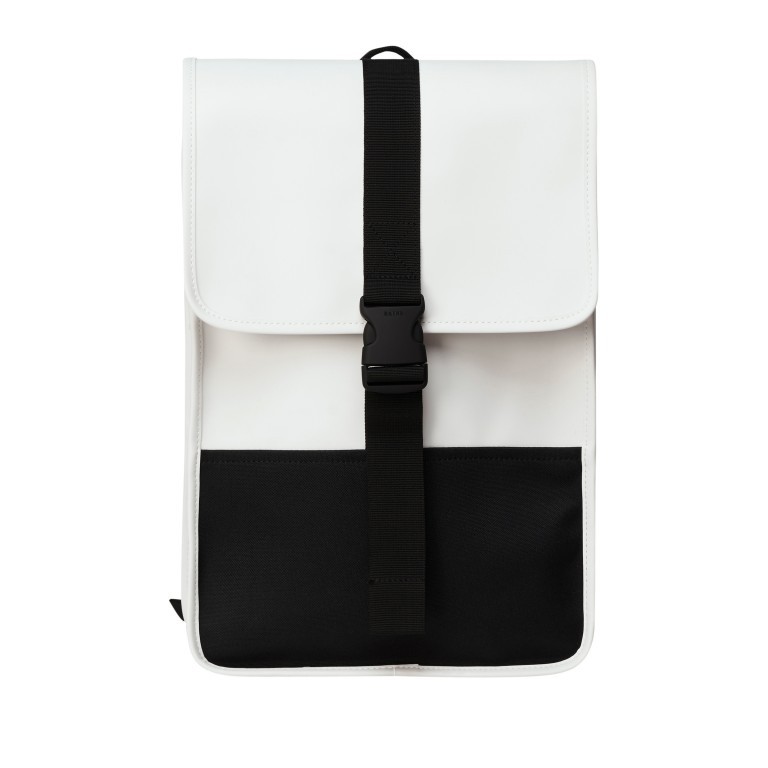 Rucksack Buckle Backpack Mini Off White, Farbe: weiß, Marke: Rains, EAN: 5711747472368, Abmessungen in cm: 29x42x8, Bild 1 von 5