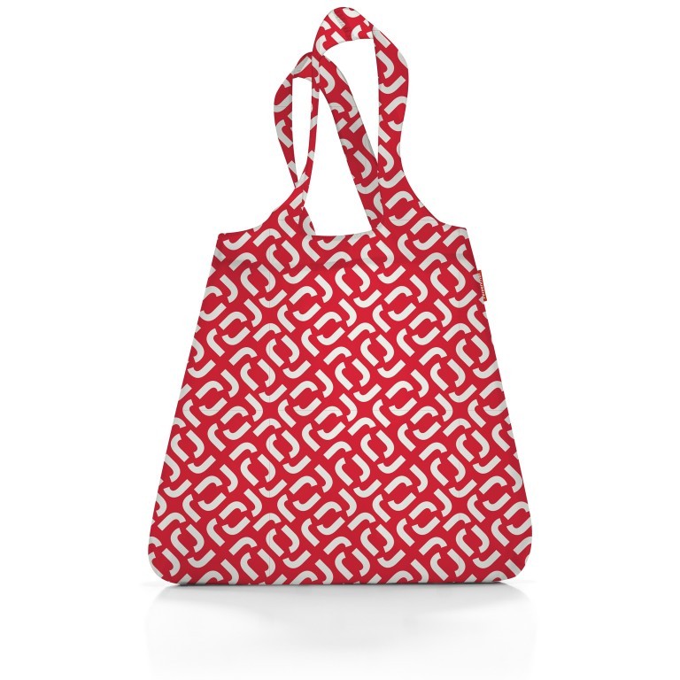 Falttasche Mini Maxi Shopper Signature Red, Farbe: rot/weinrot, Marke: Reisenthel, EAN: 4012013721656, Abmessungen in cm: 43.5x63x6, Bild 1 von 2