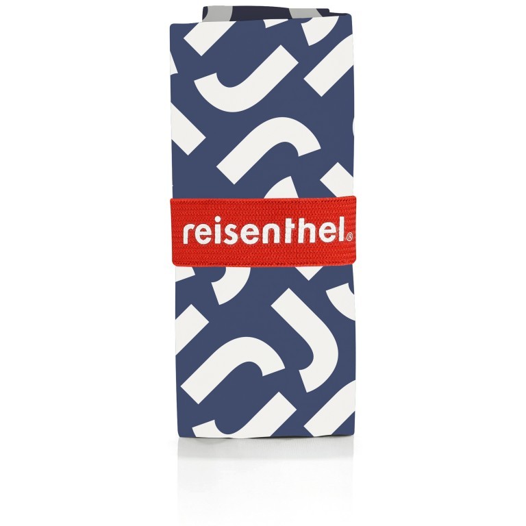 Falttasche Mini Maxi Shopper Plus Signature Navy, Farbe: blau/petrol, Marke: Reisenthel, EAN: 4012013722127, Abmessungen in cm: 42.5x60x7, Bild 2 von 2