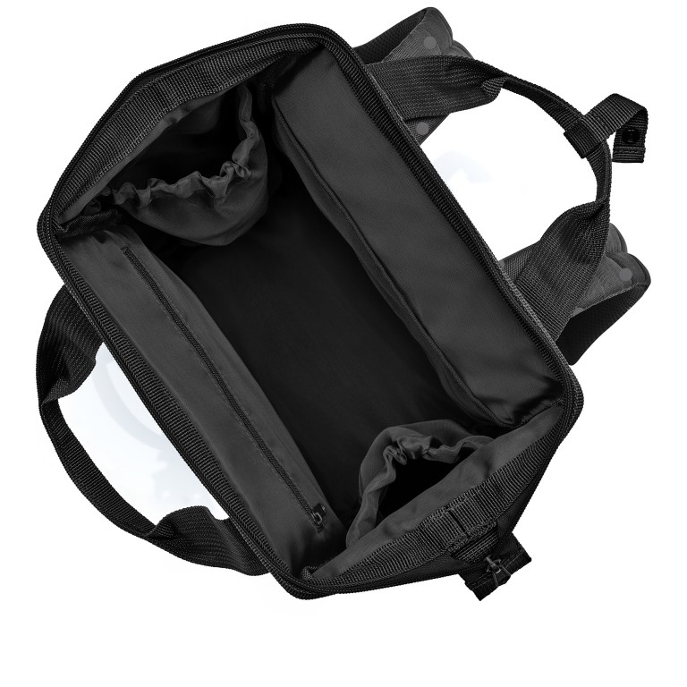 Rucksack Allrounder R Glossy Dots Black, Farbe: schwarz, Marke: Reisenthel, EAN: 4012013741616, Abmessungen in cm: 31x39x17, Bild 3 von 7