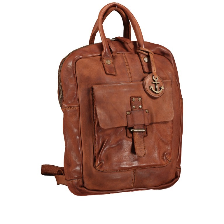 Rucksack Cool-Casual Oasis CC.10475 Charming Cognac, Farbe: cognac, Marke: Harbour 2nd, EAN: 4046478051416, Abmessungen in cm: 22x28x9, Bild 2 von 8