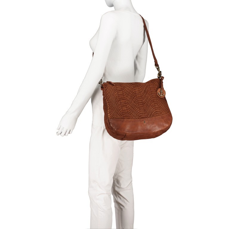 Beuteltasche New-Lines Bella NL.10531 Charming Cognac, Farbe: cognac, Marke: Harbour 2nd, EAN: 4046478054554, Abmessungen in cm: 33x29x10, Bild 7 von 9