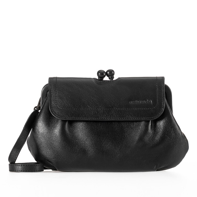 Umhängetasche / Clutch Grandma's Luxury Club Mrs. Whoopie Pie mit Knipsverschluss Black Smoke, Farbe: schwarz, Marke: Aunts & Uncles, EAN: 4250394966444, Abmessungen in cm: 22x14x4, Bild 1 von 6