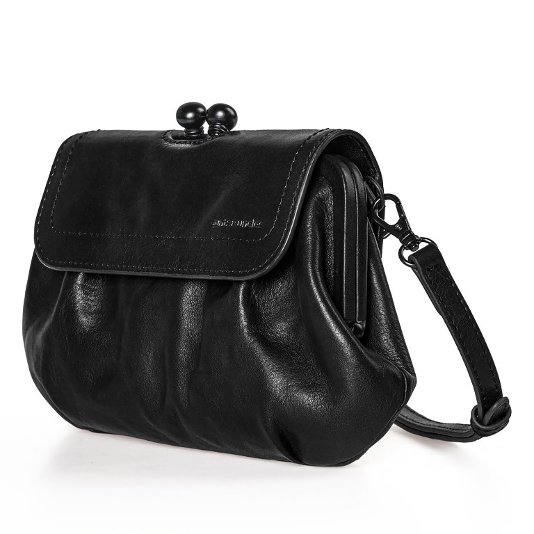 Umhängetasche / Clutch Grandma's Luxury Club Mrs. Whoopie Pie mit Knipsverschluss Black Smoke, Farbe: schwarz, Marke: Aunts & Uncles, EAN: 4250394966444, Abmessungen in cm: 22x14x4, Bild 2 von 6