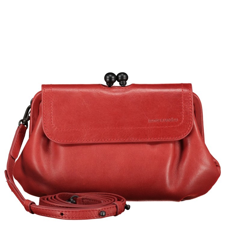 Umhängetasche / Clutch Grandma's Luxury Club Mrs. Whoopie Pie mit Knipsverschluss Crimson Red, Farbe: rot/weinrot, Marke: Aunts & Uncles, EAN: 4250394966482, Abmessungen in cm: 22x14x4, Bild 1 von 6