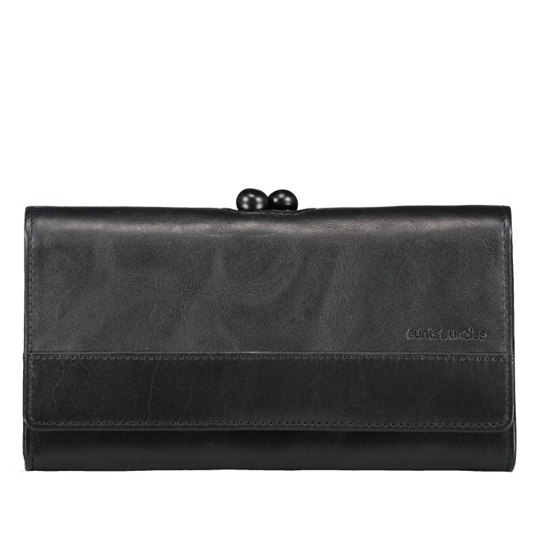 Geldbörse Grandma's Luxury Club Stella mit Bügelverschluss Black Smoke, Farbe: schwarz, Marke: Aunts & Uncles, EAN: 4250394966970, Abmessungen in cm: 19x10x3, Bild 1 von 5