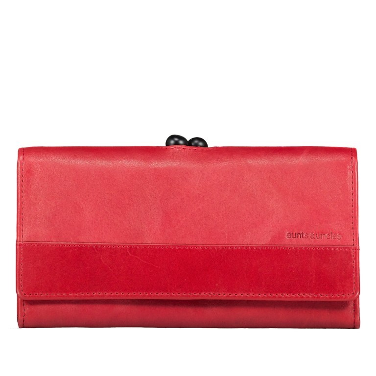 Geldbörse Grandma's Luxury Club Stella mit Bügelverschluss Crimson Red, Farbe: rot/weinrot, Marke: Aunts & Uncles, EAN: 4250394967014, Abmessungen in cm: 19x10x3, Bild 1 von 5