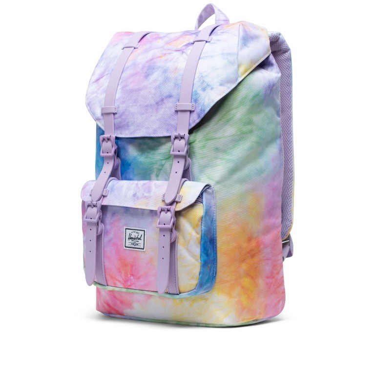 Rucksack Little America Medium Rubber Straps Volumen 14 Liter Pastel Tie Dye, Farbe: bunt, Marke: Herschel, EAN: 0828432463183, Abmessungen in cm: 28x43x12, Bild 2 von 4
