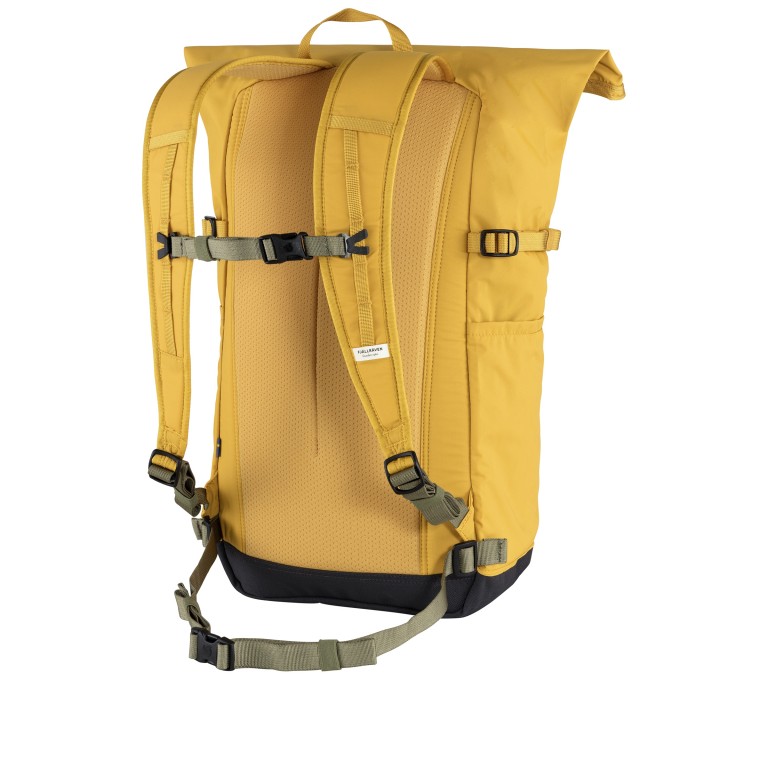 Rucksack High Coast Foldsack Volumen 24 Liter Ochre, Farbe: gelb, Marke: Fjällräven, EAN: 7323450689728, Abmessungen in cm: 26x45x20, Bild 3 von 11