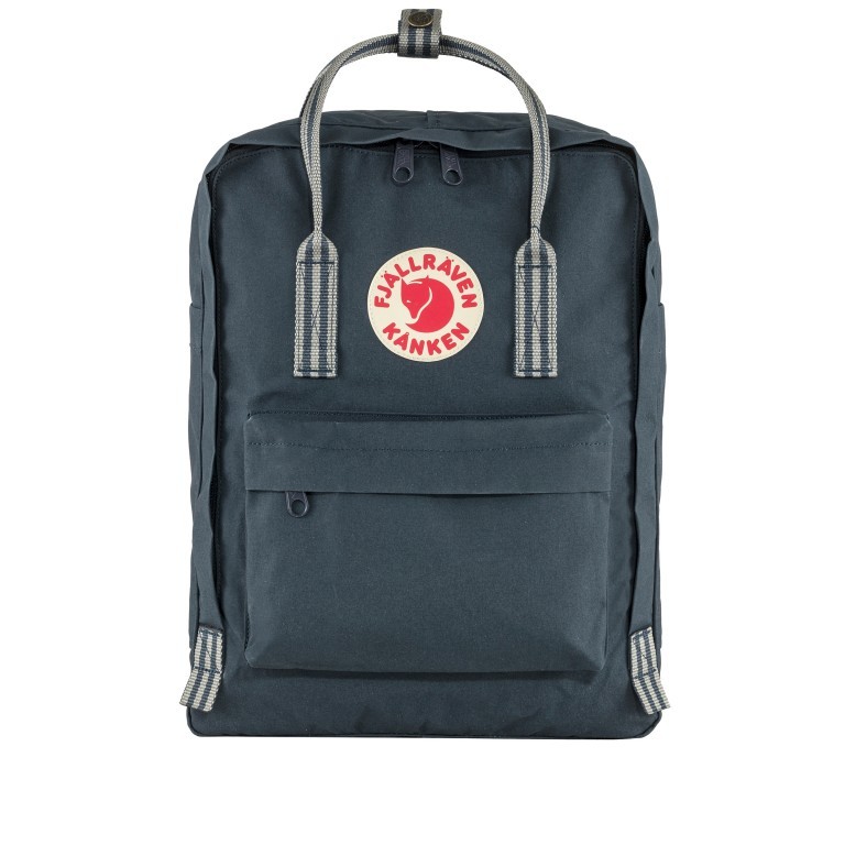 Rucksack Kånken Navy Long Stripes, Farbe: blau/petrol, Marke: Fjällräven, EAN: 7323450689827, Abmessungen in cm: 27x38x13, Bild 1 von 15