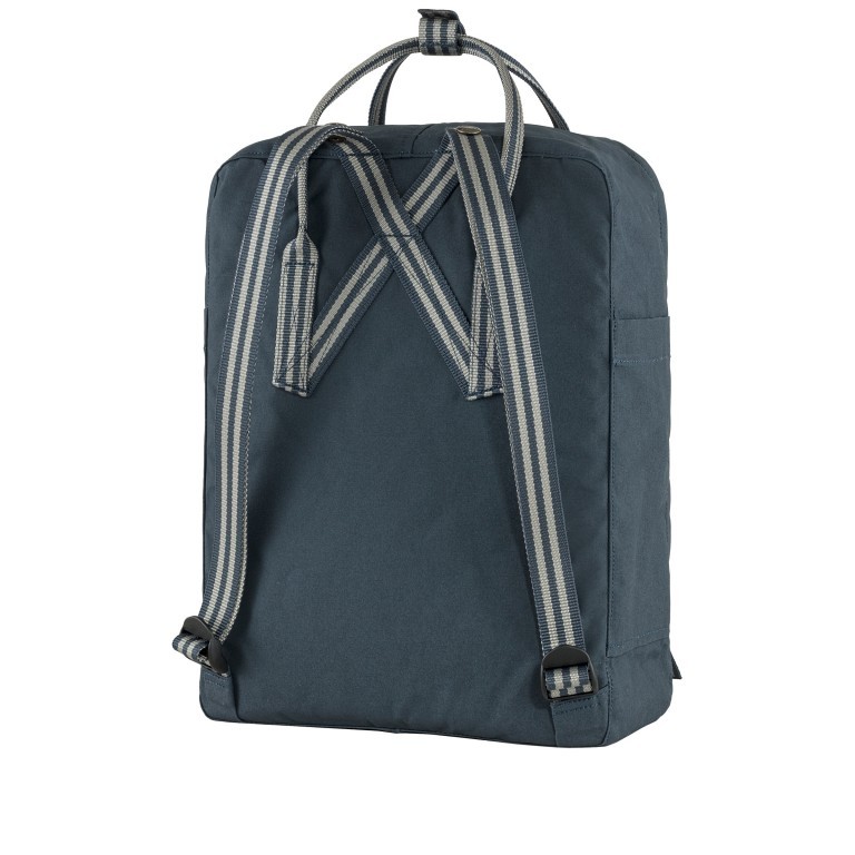 Rucksack Kånken Navy Long Stripes, Farbe: blau/petrol, Marke: Fjällräven, EAN: 7323450689827, Abmessungen in cm: 27x38x13, Bild 3 von 15