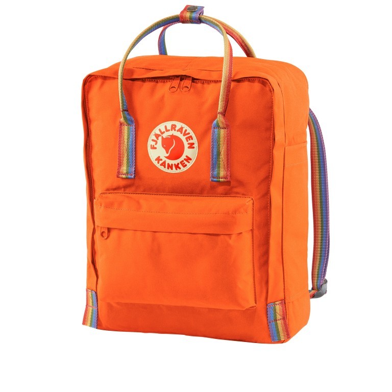 Rucksack Kånken Rainbow Burnt Orange Rainbow Pattern, Farbe: orange, Marke: Fjällräven, EAN: 7323450597931, Abmessungen in cm: 27x38x13, Bild 2 von 11