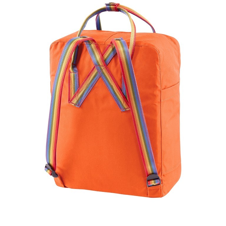 Rucksack Kånken Rainbow Burnt Orange Rainbow Pattern, Farbe: orange, Marke: Fjällräven, EAN: 7323450597931, Abmessungen in cm: 27x38x13, Bild 3 von 11