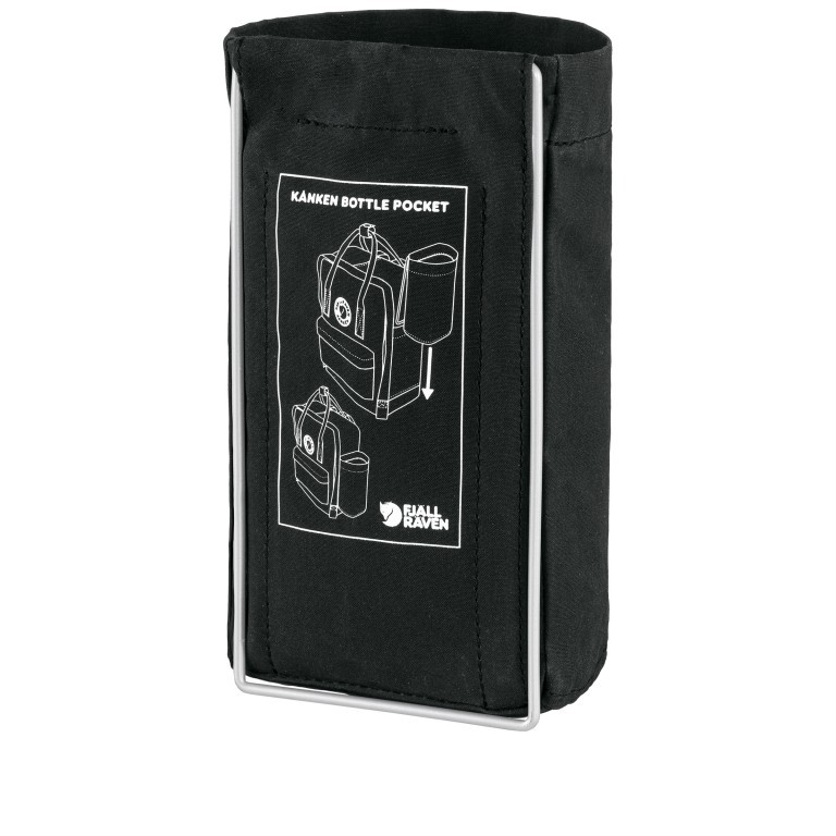 Flaschenhalter Kånken Bottle Pocket passend für 1 Liter Flaschen Black, Farbe: schwarz, Marke: Fjällräven, EAN: 7323450680206, Abmessungen in cm: 10x20x7, Bild 2 von 7