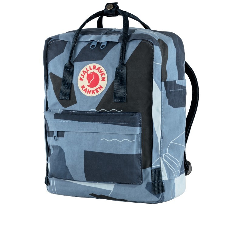 Rucksack Kånken Art Ocean Deep, Farbe: blau/petrol, Marke: Fjällräven, EAN: 7323450689940, Abmessungen in cm: 27x38x13, Bild 2 von 15
