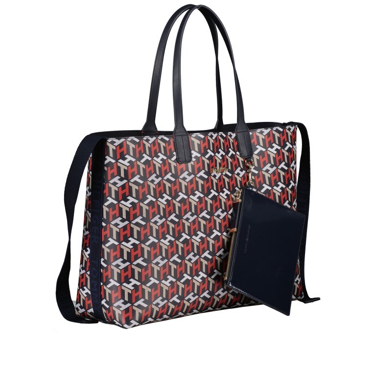 Handtasche Iconic Tote Corporation Monogram Print, Farbe: bunt, Marke: Tommy Hilfiger, EAN: 8720114663602, Abmessungen in cm: 43x32x14, Bild 2 von 4
