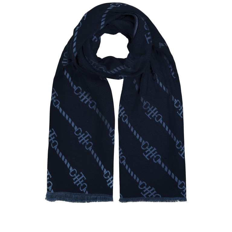 Schal Club Logo Scarf Blue, Farbe: blau/petrol, Marke: Tommy Hilfiger, EAN: 8720114659698, Bild 1 von 2