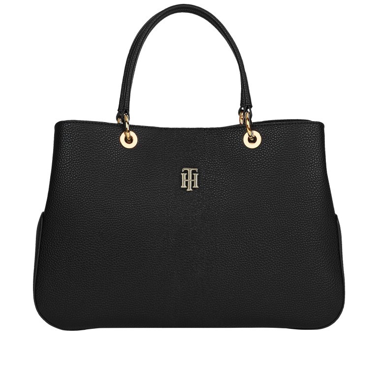 Handtasche Essence Satchel Black, Farbe: schwarz, Marke: Tommy Hilfiger, EAN: 8720114668447, Abmessungen in cm: 36.5x24.5x12, Bild 1 von 2