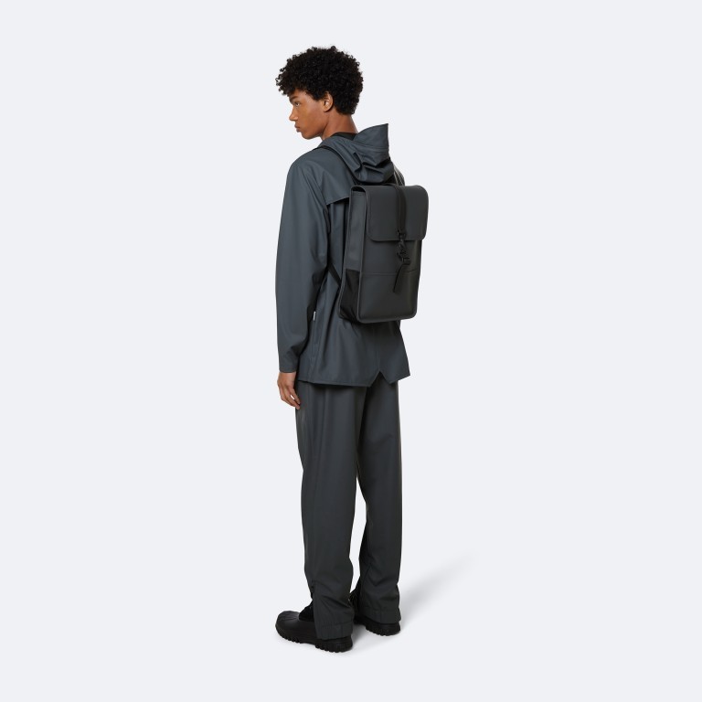 Rucksack Backpack Mini Slate, Farbe: grau, Marke: Rains, EAN: 5711747478841, Abmessungen in cm: 27x39x8, Bild 4 von 5