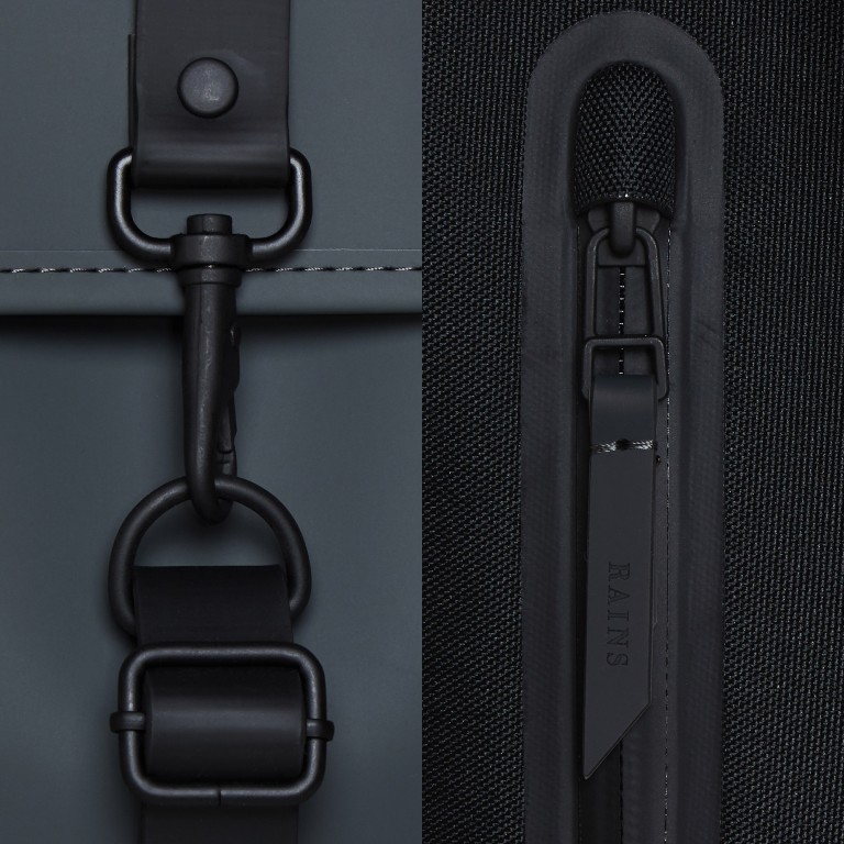 Rucksack Backpack Mini Slate, Farbe: grau, Marke: Rains, EAN: 5711747478841, Abmessungen in cm: 27x39x8, Bild 5 von 5
