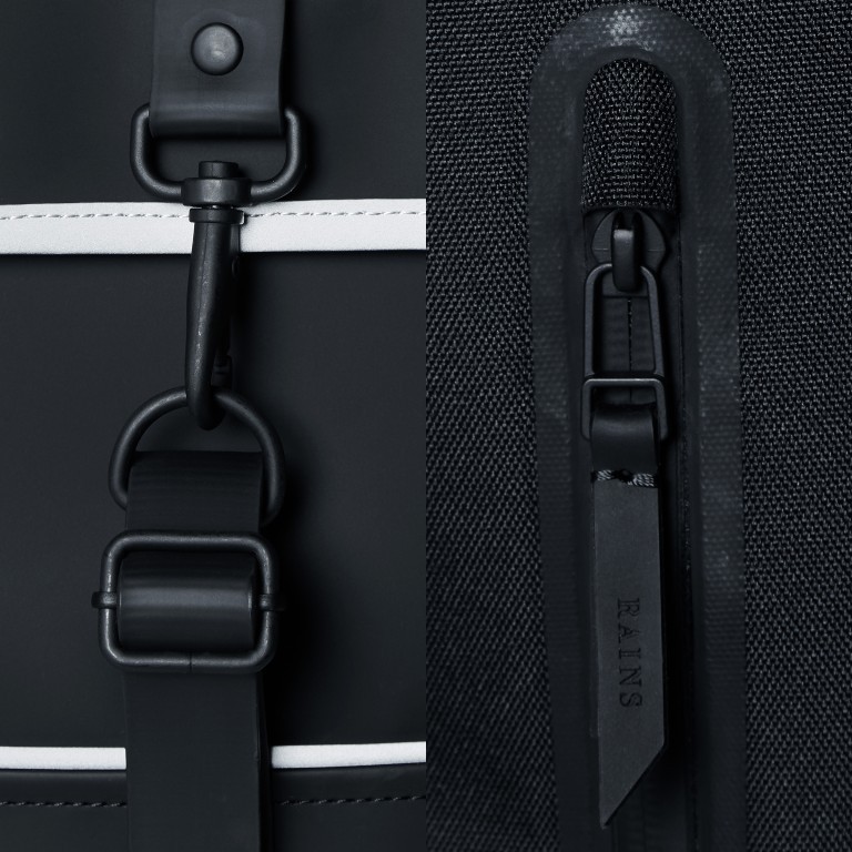 Rucksack Backpack Mini Black Reflective, Farbe: schwarz, Marke: Rains, EAN: 5711747478872, Abmessungen in cm: 27x39x8, Bild 7 von 7