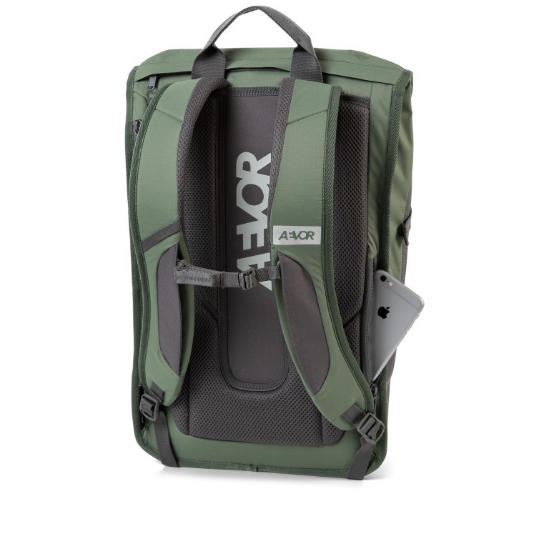 Rucksack Daypack Solid Matt Rip Moss, Farbe: grün/oliv, Marke: Aevor, EAN: 4057081115464, Abmessungen in cm: 34x48x14, Bild 4 von 12