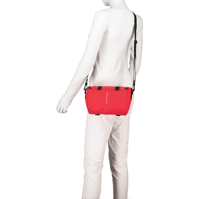 Fahrradtasche mit Lenkerbefestigung Rot, Farbe: rot/weinrot, Marke: Blackbeat, EAN: 8720088707029, Abmessungen in cm: 28x16x10, Bild 6 von 12