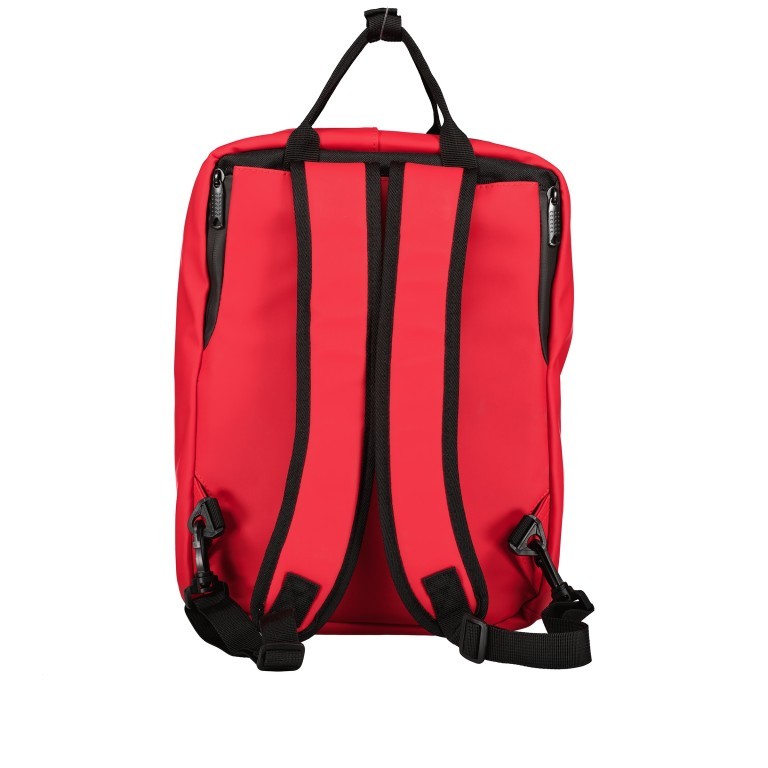 Fahrradtasche Rucksack mit Gepäckträgerbefestigung Rot, Farbe: rot/weinrot, Marke: Blackbeat, EAN: 8720088707142, Abmessungen in cm: 26x35x10, Bild 4 von 10