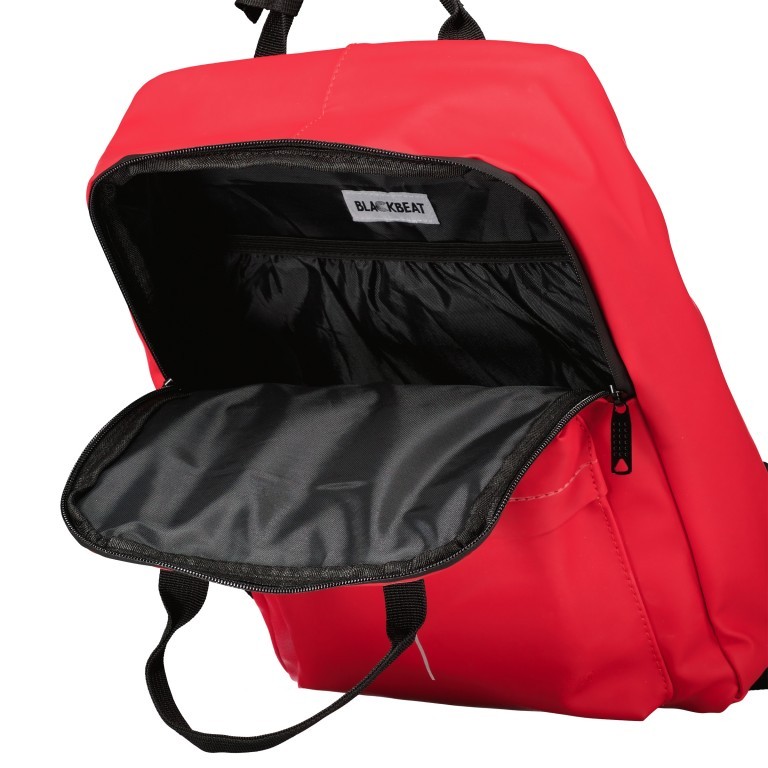 Fahrradtasche Rucksack mit Gepäckträgerbefestigung Rot, Farbe: rot/weinrot, Marke: Blackbeat, EAN: 8720088707142, Abmessungen in cm: 26x35x10, Bild 8 von 10