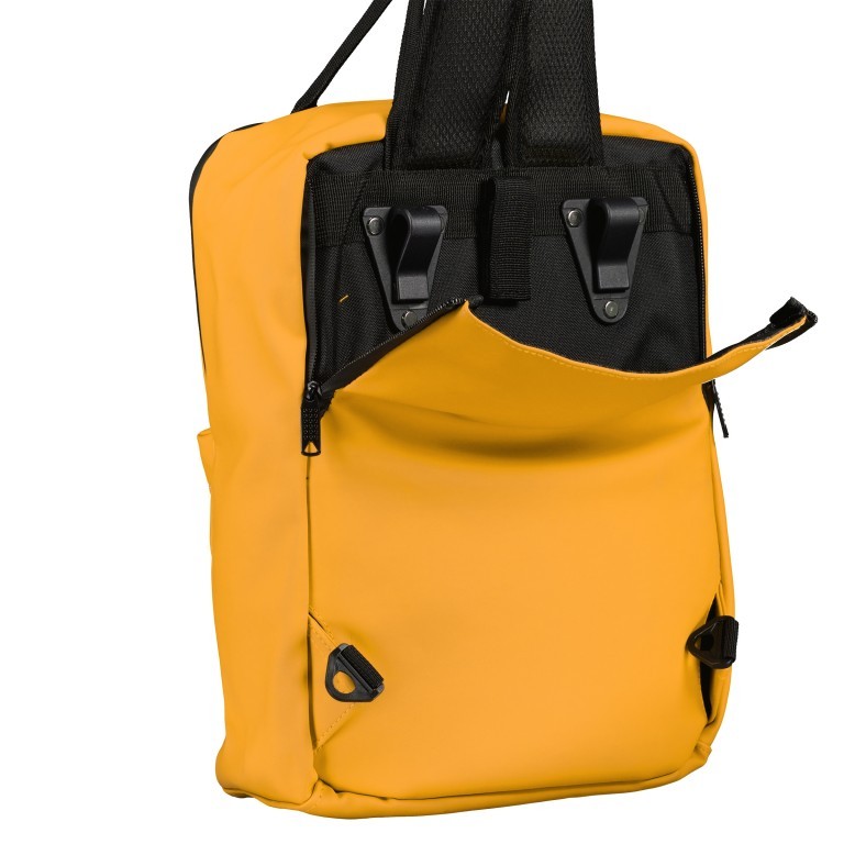 Fahrradtasche Rucksack mit Gepäckträgerbefestigung Gelb, Farbe: gelb, Marke: Blackbeat, EAN: 8720088707159, Abmessungen in cm: 26x35x10, Bild 6 von 10