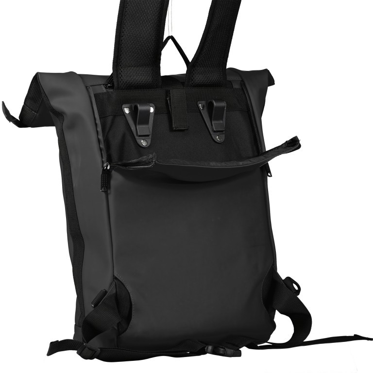 Fahrradtasche Rucksack mit Gepäckträgerbefestigung Schwarz, Farbe: schwarz, Marke: Blackbeat, EAN: 8720088707173, Abmessungen in cm: 29x45x11, Bild 6 von 12