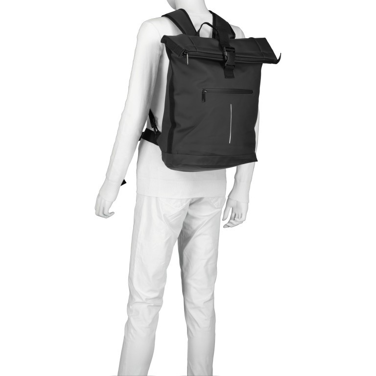 Fahrradtasche Rucksack mit Gepäckträgerbefestigung Schwarz, Farbe: schwarz, Marke: Blackbeat, EAN: 8720088707173, Abmessungen in cm: 29x45x11, Bild 7 von 12