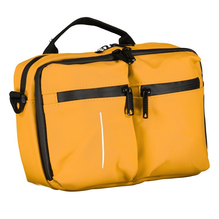 Fahrradtasche für Lenkerbefestigung Gelb, Farbe: gelb, Marke: Blackbeat, EAN: 8720088707289, Abmessungen in cm: 24x16x9, Bild 2 von 12