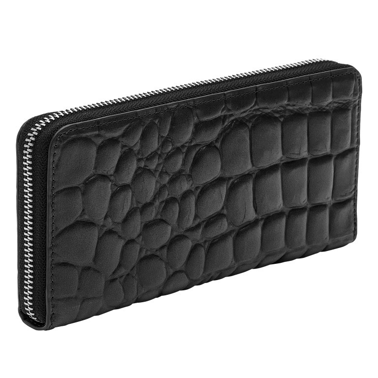 Geldbörse Basic Gigi Wallet Kroko Black, Farbe: schwarz, Marke: Liebeskind Berlin, EAN: 4064657290708, Abmessungen in cm: 19x9.5x2.5, Bild 2 von 4