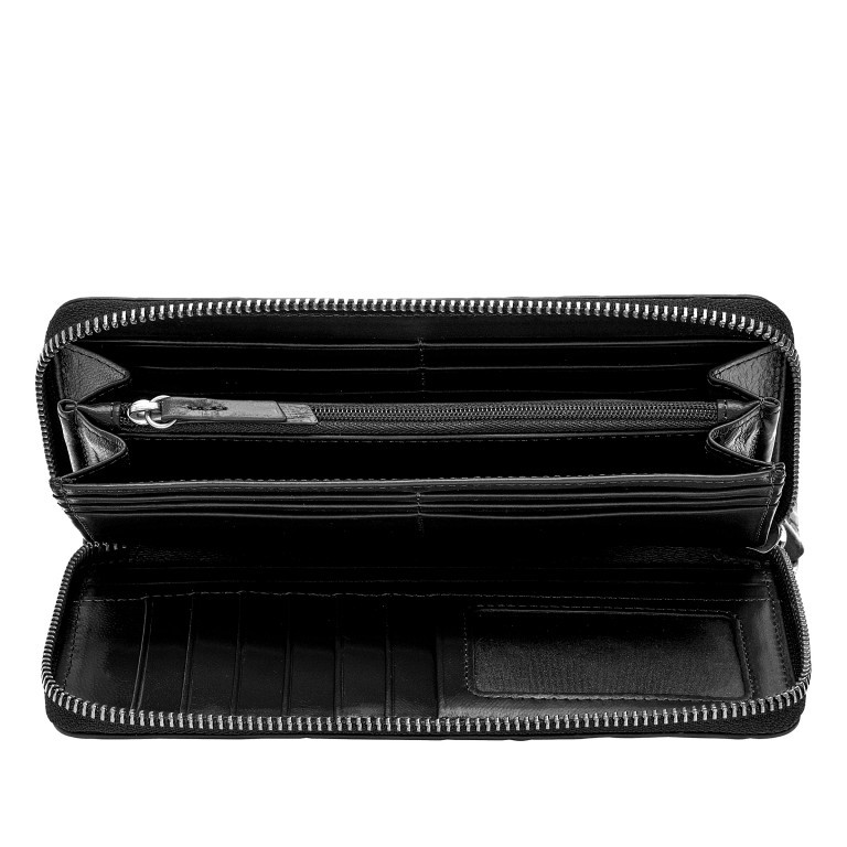 Geldbörse Basic Gigi Wallet Kroko Black, Farbe: schwarz, Marke: Liebeskind Berlin, EAN: 4064657290708, Abmessungen in cm: 19x9.5x2.5, Bild 3 von 4