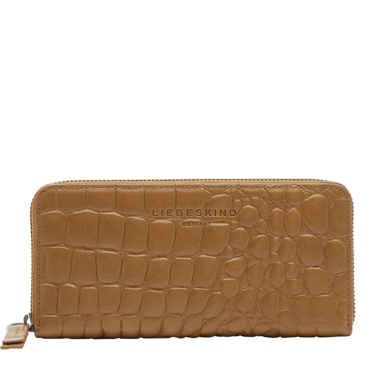 Geldbörse Basic Gigi Wallet Kroko Golden Amber, Farbe: cognac, Marke: Liebeskind Berlin, EAN: 4064657290715, Abmessungen in cm: 19x9.5x2.5, Bild 1 von 4