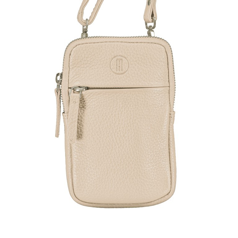 Handytasche Nappa mit Schulterriemen Beige, Farbe: beige, Marke: Hausfelder Manufaktur, EAN: 4251672798597, Abmessungen in cm: 10x17x1.5, Bild 1 von 7