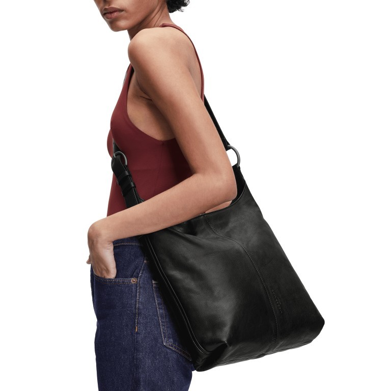 Beuteltasche Demi Hobo M Black, Farbe: schwarz, Marke: Liebeskind Berlin, EAN: 4064657104401, Abmessungen in cm: 30x31x11, Bild 3 von 5