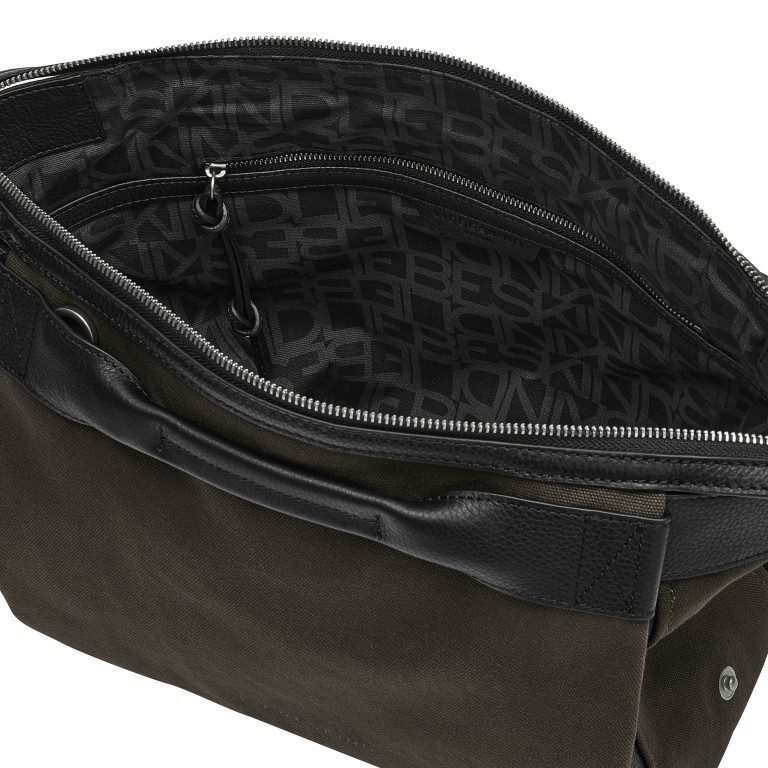 Handtasche Basic Gray Satchel S Nori Green, Farbe: grün/oliv, Marke: Liebeskind Berlin, EAN: 4064657104340, Abmessungen in cm: 29x29x13, Bild 4 von 5