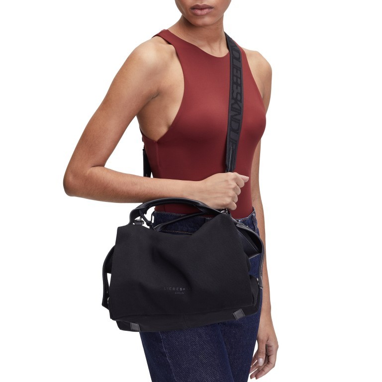 Handtasche Basic Gray Satchel S Black, Farbe: schwarz, Marke: Liebeskind Berlin, EAN: 4064657104326, Abmessungen in cm: 29x29x13, Bild 3 von 5
